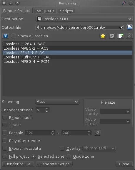rendering in kdenlive rendering in kdenlive