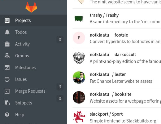 GitLab graphical Git interface. GitLab graphical Git interface.