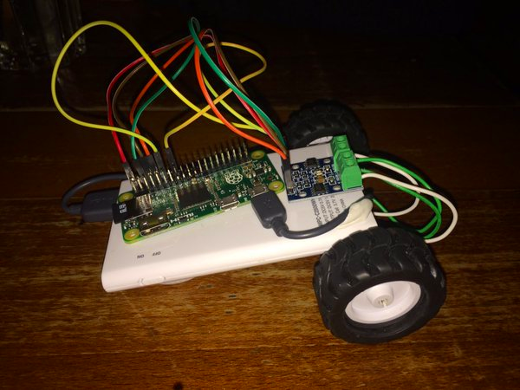 Pi Zero powered robot programmed with GPIO Zero and PyGame Zero Pi Zero powered robot programmed with GPIO Zero and PyGame Zero