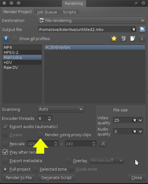 Render using proxy clips Render using proxy clips